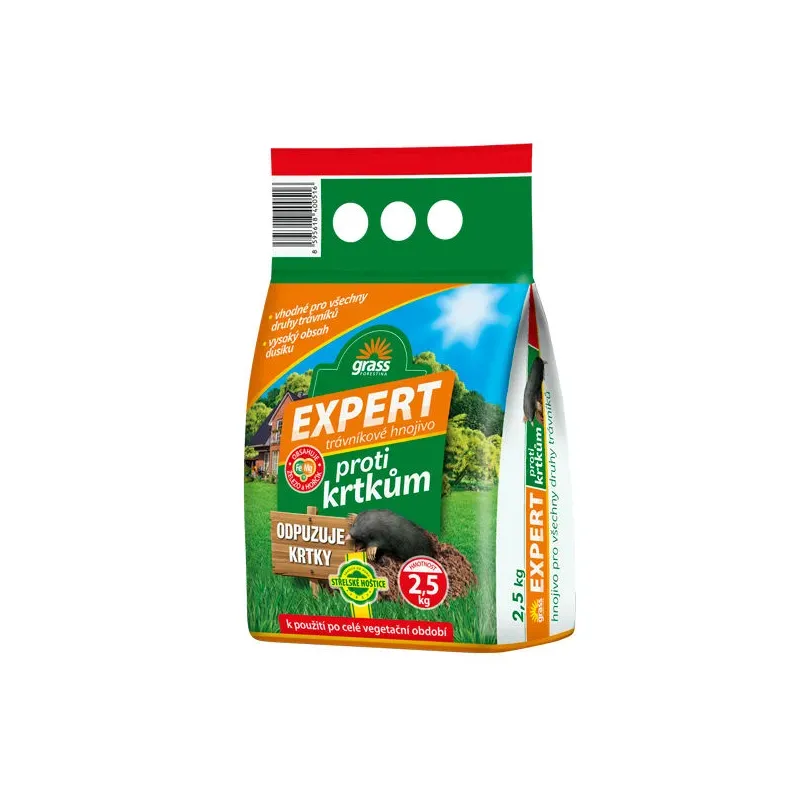Expert 2,5 kg trávnikové hnojivo proti krtom Expert 2,5 kg trávnikové hnojivo proti krtom