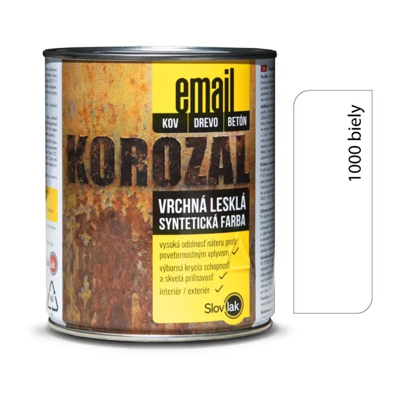 Korozal Email 1000 biely 0,75 kg a 3 kg Korozal Email 1000 biely 0,75 kg a 3 kg