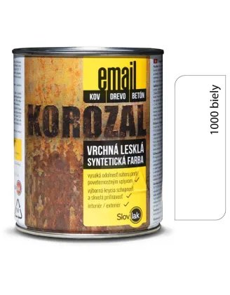 Korozal Email 1000 biely 0,75 kg a 3 kg