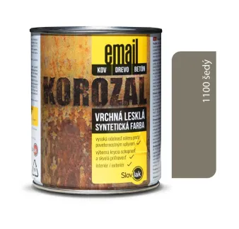 Korozal Email 1100 šedý 0,75 kg a 3 kg