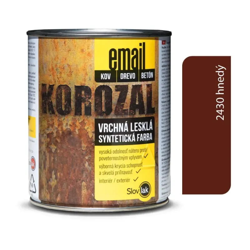 Korozal Email 2430 hnedý 0,75 kg a 3 kg Korozal Email 2430 hnedý 0,75 kg a 3 kg