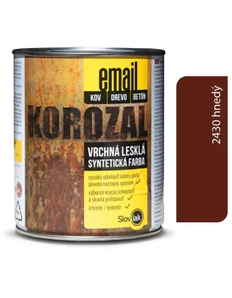 Korozal Email 2430 hnedý 0,75 kg a 3 kg