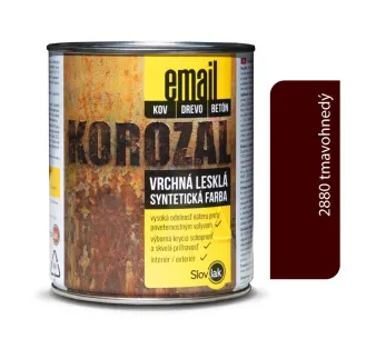 Korozal Email 2880 tmavohnedý 0,75 kg a 3 kg