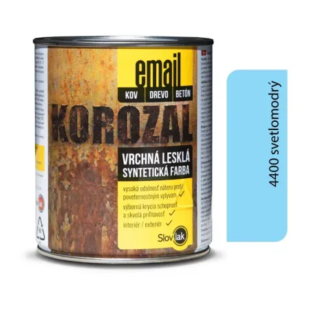 Korozal Email 4400 svetlomodrý 0,75 kg a 3 kg