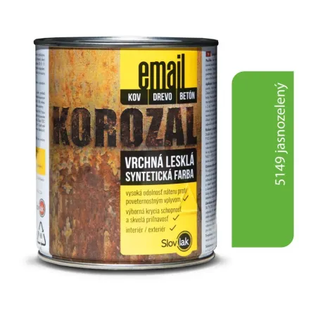 Korozal Email 5149 jasnozelený 0,75 kg a 3 kg