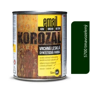 Korozal Email 5700 tmavozelený 0,75 kg a 3 kg