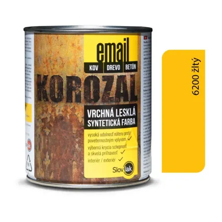 Korozal Email 6200 žltý 0,75 kg a 3 kg