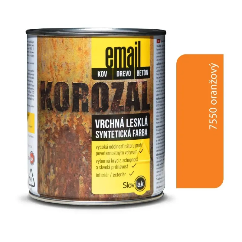 Korozal Email 7550 oranžový 0,75 kg a 3 kg