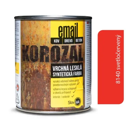 Korozal Email 8140 svetločervený 0,75 kg a 3 kg