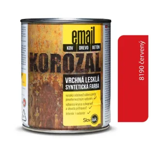 Korozal Email 8190 červený 0,75 kg a 3 kg