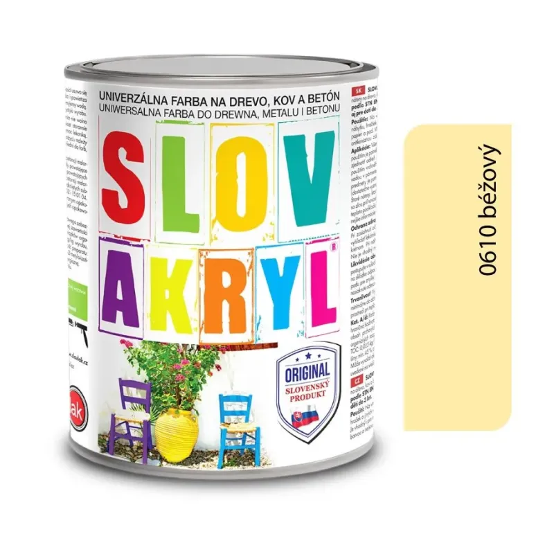 Slovakryl 0610 - béžový 0,75 kg a 5 kg Slovakryl 0610 - béžový 0,75 kg a 5 kg