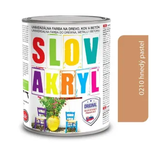 Slovakryl 0210 - hnedý pastel 0,75 kg a 5 kg