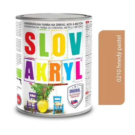 Slovakryl 0210 - hnedý pastel 0,75 kg a 5 kg