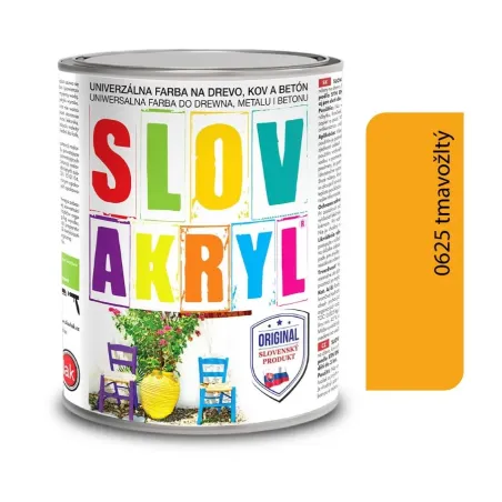 Slovakryl 0625 - tmavožltý 0,75 kg a 5 kg