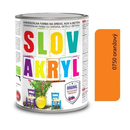 Slovakryl 0750 - oranžový 0,75 kg, 2,5 kg a 5 kg