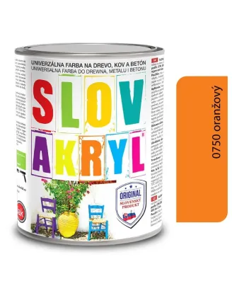 Slovakryl 0750 - oranžový 0,75 kg, 2,5 kg a 5 kg