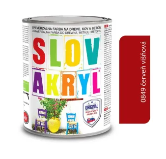 Slovakryl 0849 - červeň višnová 0,75 kg a 5 kg
