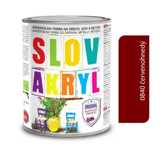 Slovakryl 0840 - červenohnedý 0,75 kg, 2,5 kg a 5 kg