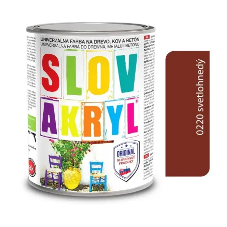 Slovakryl 0220 - svetlohnedý 0,75 kg, 2,5 kg a 5 kg