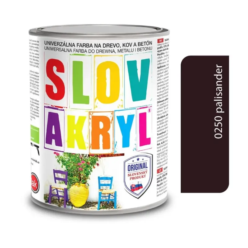 Slovakryl 0250 - palisander 0,75 kg a 5 kg Slovakryl 0250 - palisander 0,75 kg a 5 kg