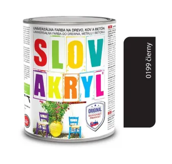 Slovakryl 0199 - čierny 0,75 kg, 2,5 kg a 5 kg