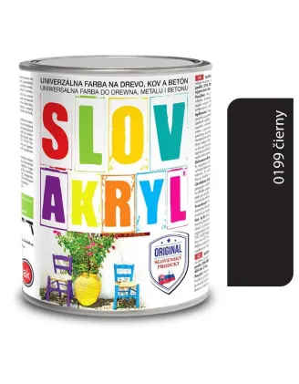 Slovakryl 0199 - čierny 0,75 kg, 2,5 kg a 5 kg