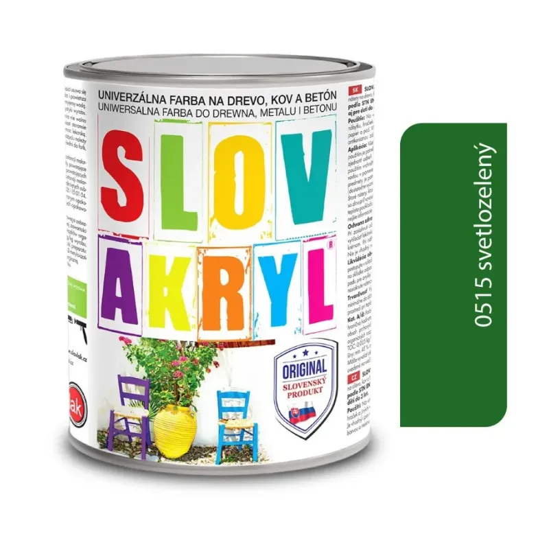 Slovakryl 0530 - zelený 0,75 kg a 5 kg Slovakryl 0530 - zelený 0,75 kg a 5 kg
