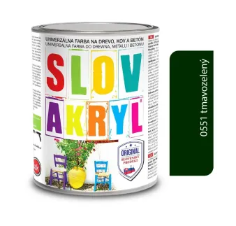 Slovakryl 0551 - tmavozelený 0,75 kg a 5 kg