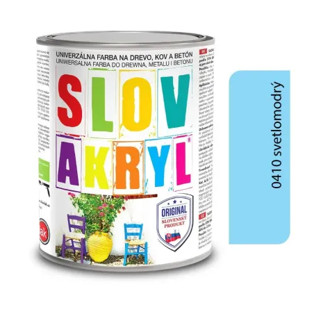 Slovakryl 0410 - svetlomodrý 0,75 kg a 5 kg