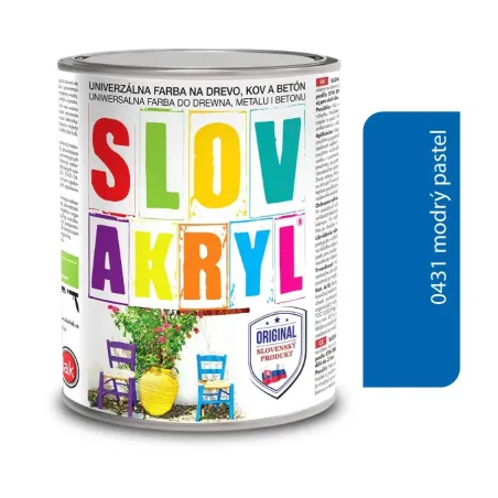 Slovakryl 0431 - modrý pastel 0,75 kg a 2,5 kg