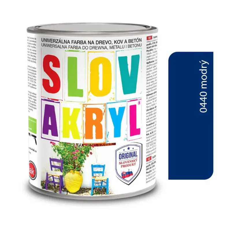 Slovakryl 0440 - modrý 0,75 kg a 5 kg Slovakryl 0440 - modrý 0,75 kg a 5 kg