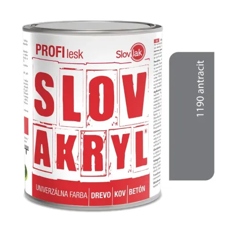 Slovakryl Profi Lesk antracit 1190/RAL7016 0,75 kg