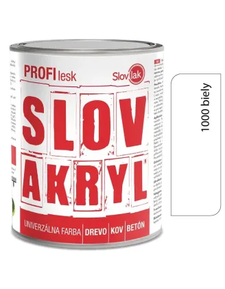 Slovakryl Profi Lesk biely 1000/RAL9003 0,75 kg