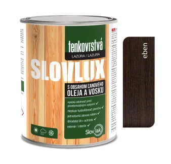 Slovlux Tenkovrstvá lazúra na drevo, eben 0,7 l