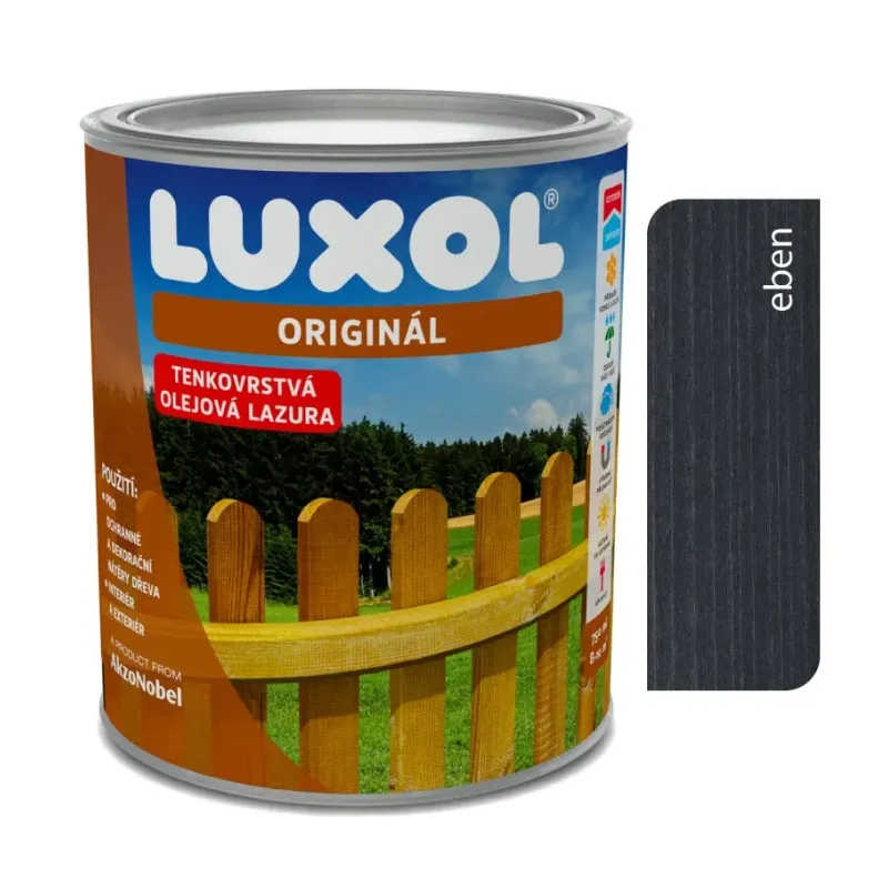 Luxol Originál eben 0099 - Tenkovrstvá lazúra 0,75 l, 2,5 l Luxol Originál eben 0099 - Tenkovrstvá lazúra 0,75 l, 2,5 l