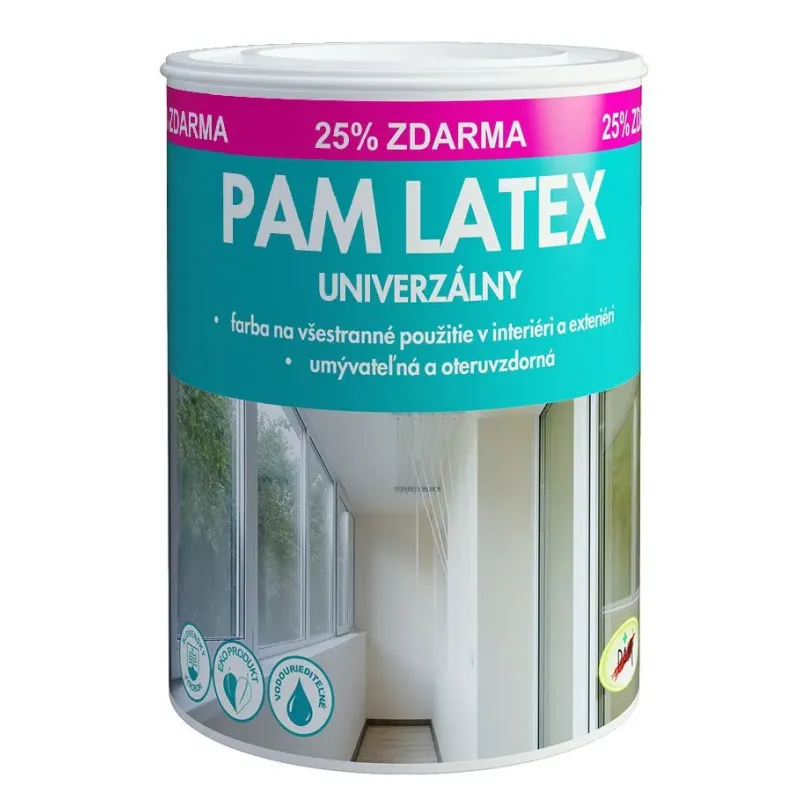 PAM Latex univerzál 0,8 kg+0,2 kg zdarma - Latexový náter PAM Latex univerzál 0,8 kg+0,2 kg zdarma - Latexový náter