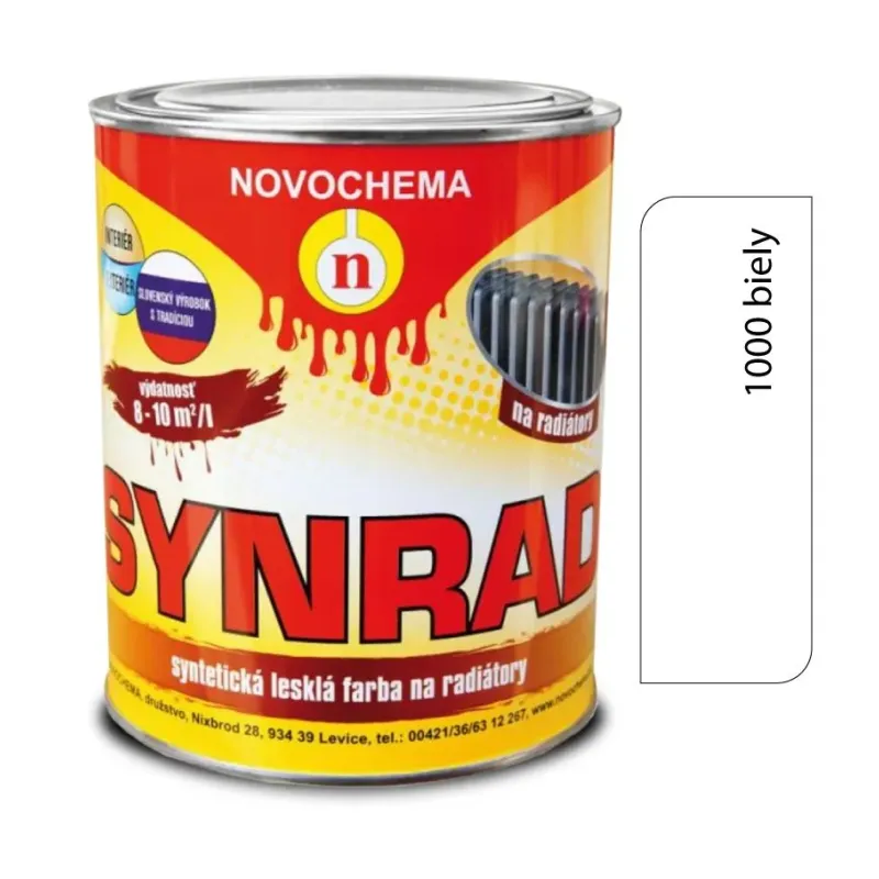Synrad 1000 0,75 kg farba na radiátory - biela lesklá Synrad 1000 0,75 kg farba na radiátory - biela lesklá