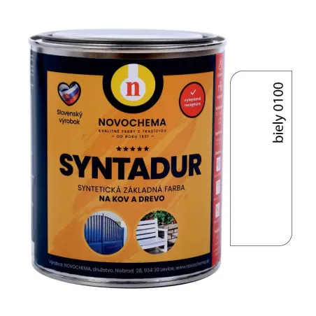 Syntadur S2000 0100 biela - základná syntetická farba 0,9 kg, 3,5 kg a 5,5 kg