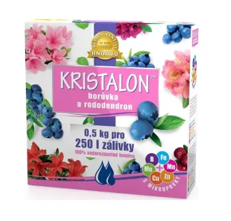 Kristalón 500 g, rododendróny a čučoriedky