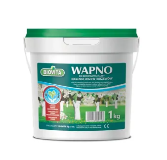 Vápno na bielenie kmeňov stromov 1 kg Biovita