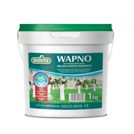 Vápno na bielenie kmeňov stromov 1 kg Biovita