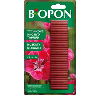 Tyčinkové hnojivo pre muškáty 30 ks Bopon