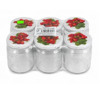 Pohár zavárací TO 66 335 ml s viečkom balenie 6 ks ovocie