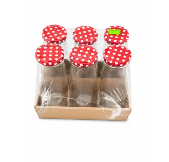 Fľaška na sirup / šťavu TO48, 480 ml, číre sklo, viečko bodky, balenie 6 ks