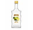 Sklenená fľaša, 500 ml, hranatá, Jablkovica, s uzáverom na závit, kláštorná