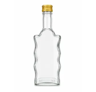 Fľaša sklenená, hranatá, kláštorná, 500 ml, s uzáverom na závit