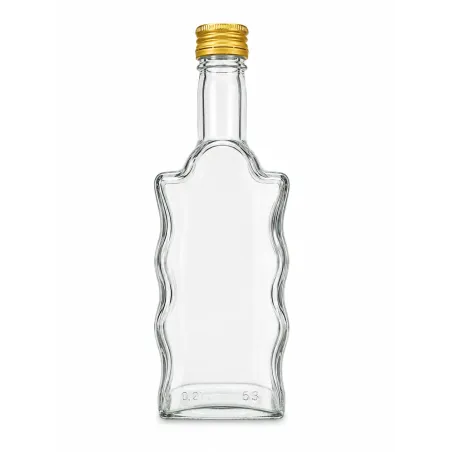 Fľaša sklenená, hranatá, kláštorná, 500 ml, s uzáverom na závit