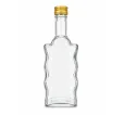 Fľaša sklenená, hranatá, kláštorná, 500 ml, s uzáverom na závit