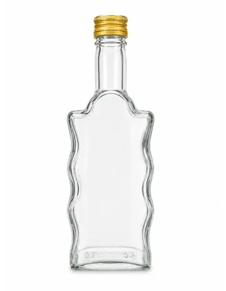 Fľaša sklenená, hranatá, kláštorná, 500 ml, s uzáverom na závit