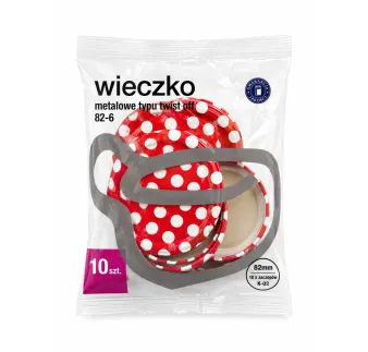 Viečko TO 82 Bodky, 0,7 l, balenie 10 ks